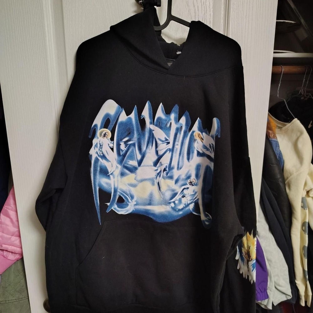 Revenge Angel Arch Logo Hoodie Black Size XL
